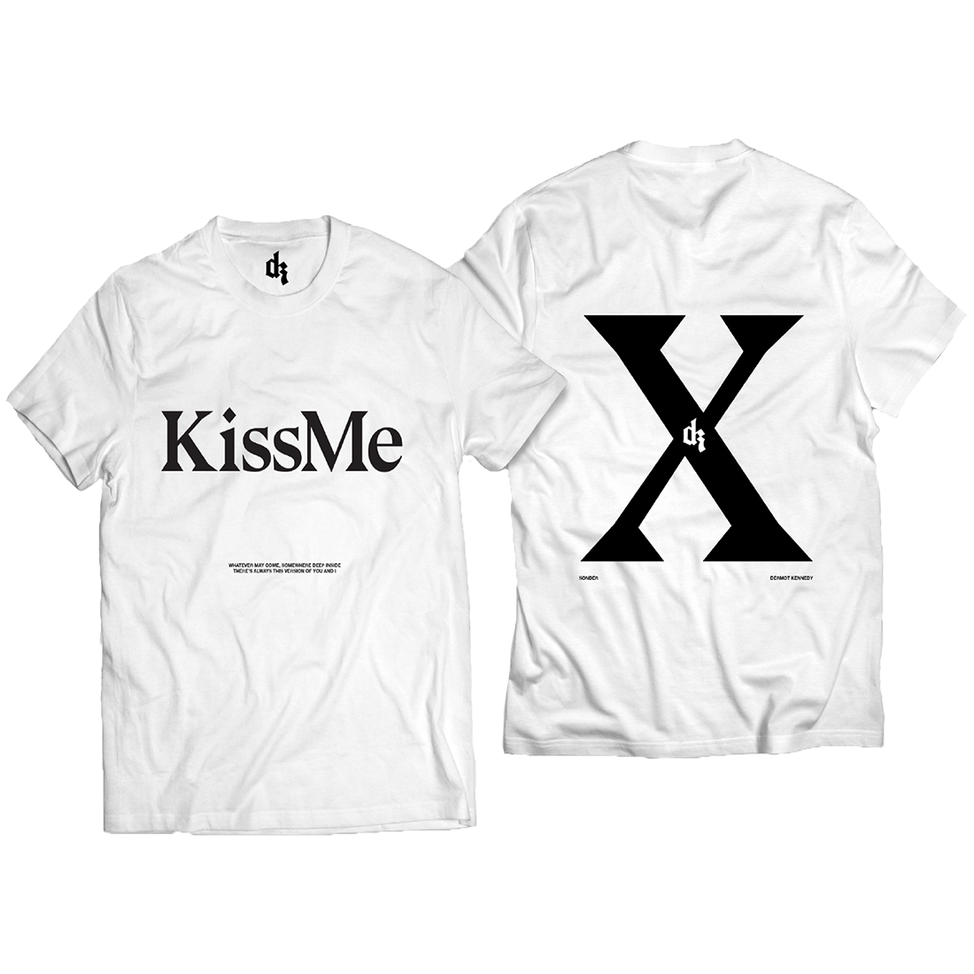 White Kiss Me Tee