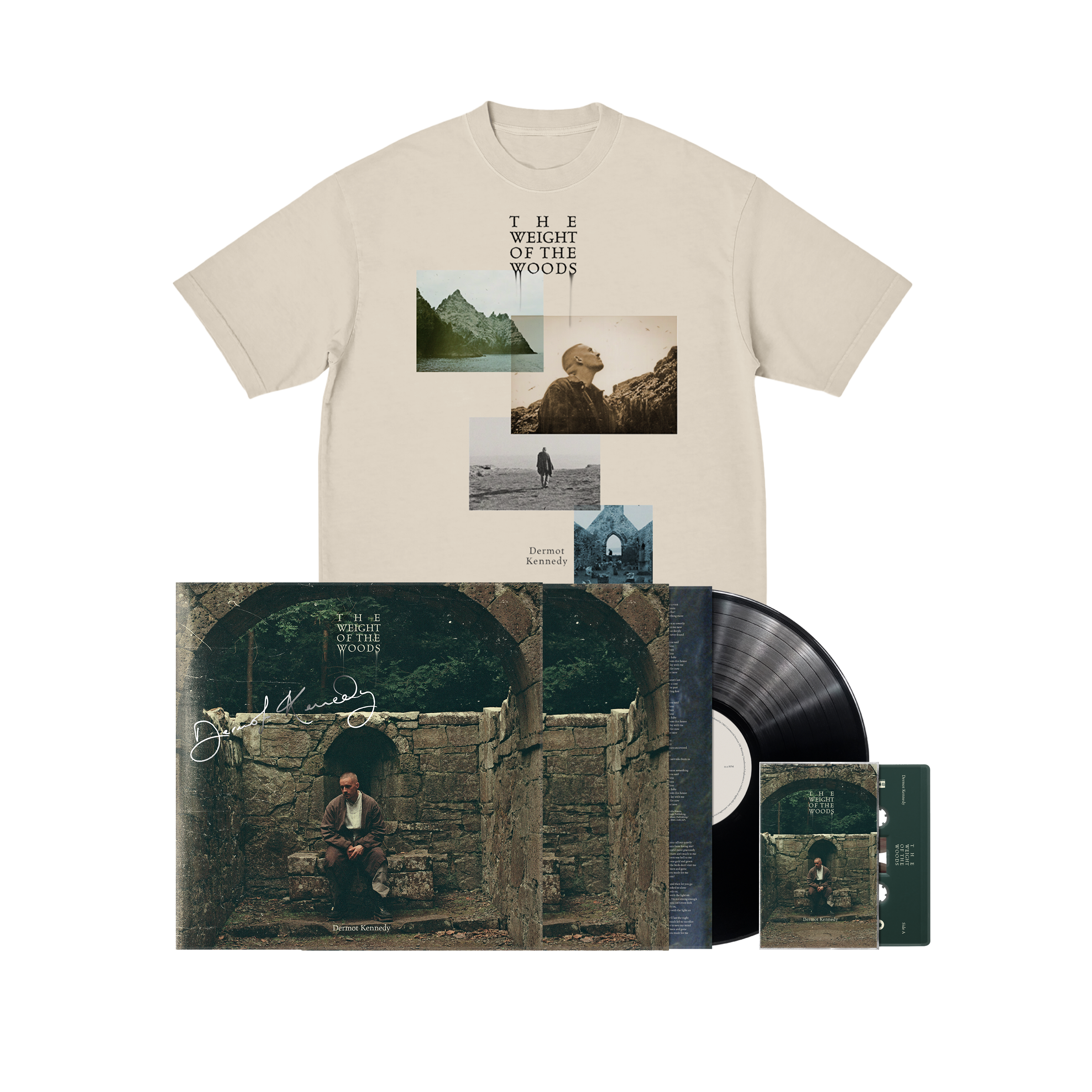 Album T-Shirt, Recycled Black LP, Cassette & Signed Art Card