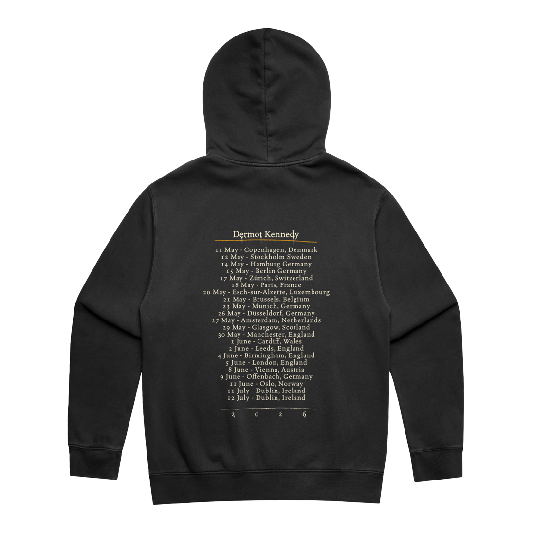 Dermot Kennedy - Weight Woods Faded Black Pullover Hoodie