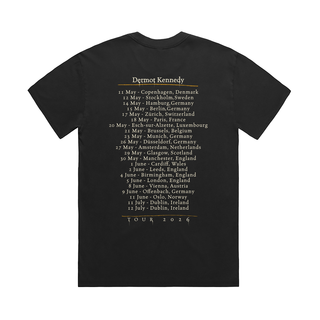 Dermot Kennedy - Black Leaf Tour T-Shirt