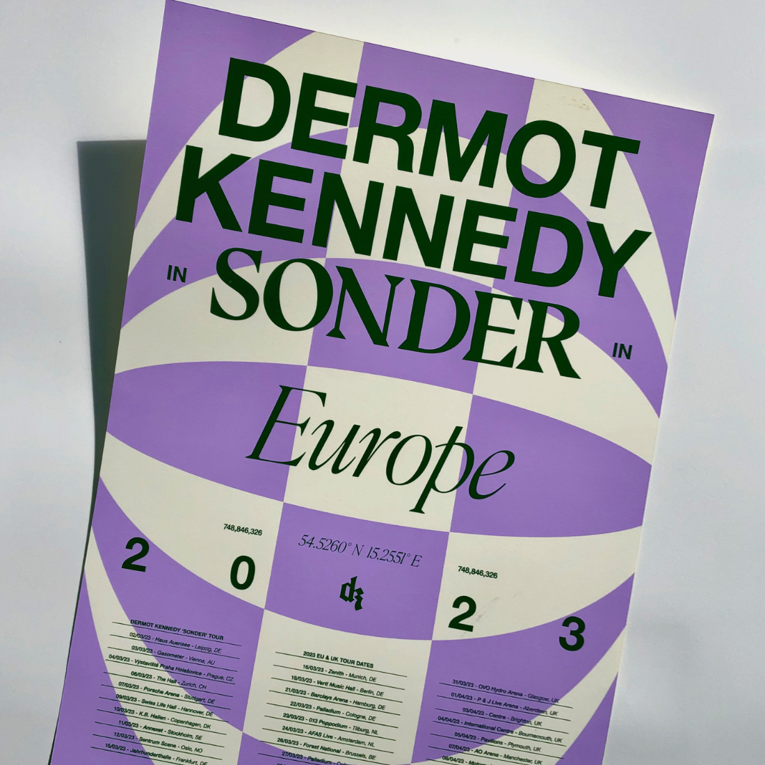 Dermot Kennedy - Sonder Tour: EU/UK Edition Screenprint